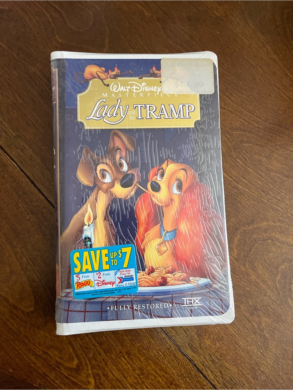 Disney Lady and the Tramp Toy with Blue and Gold Artwork